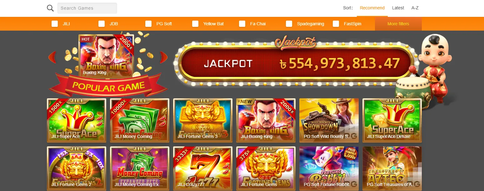 JeetBuzz Casino Games and Live Features